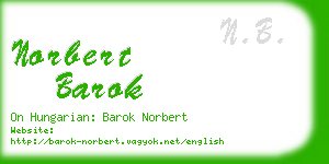 norbert barok business card